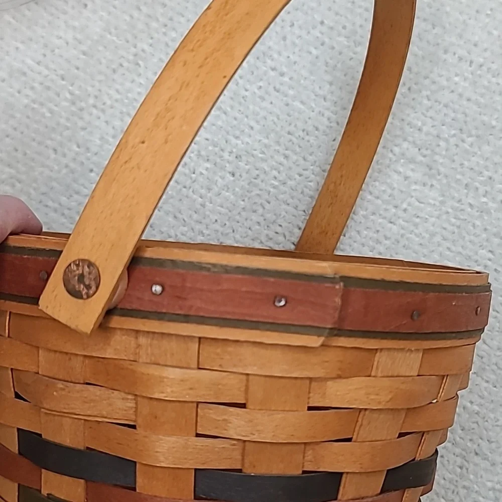 Longaberger Vintage 1996 Shades of Autumn Maple Leaf Basket/Liner/Insert 13935